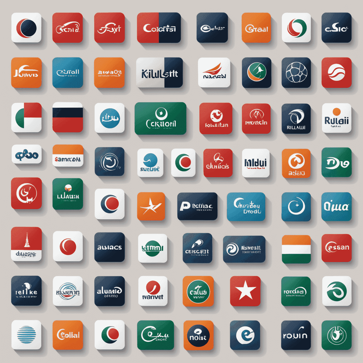 Logos of major mobile operators in Kuwait arranged in a grid